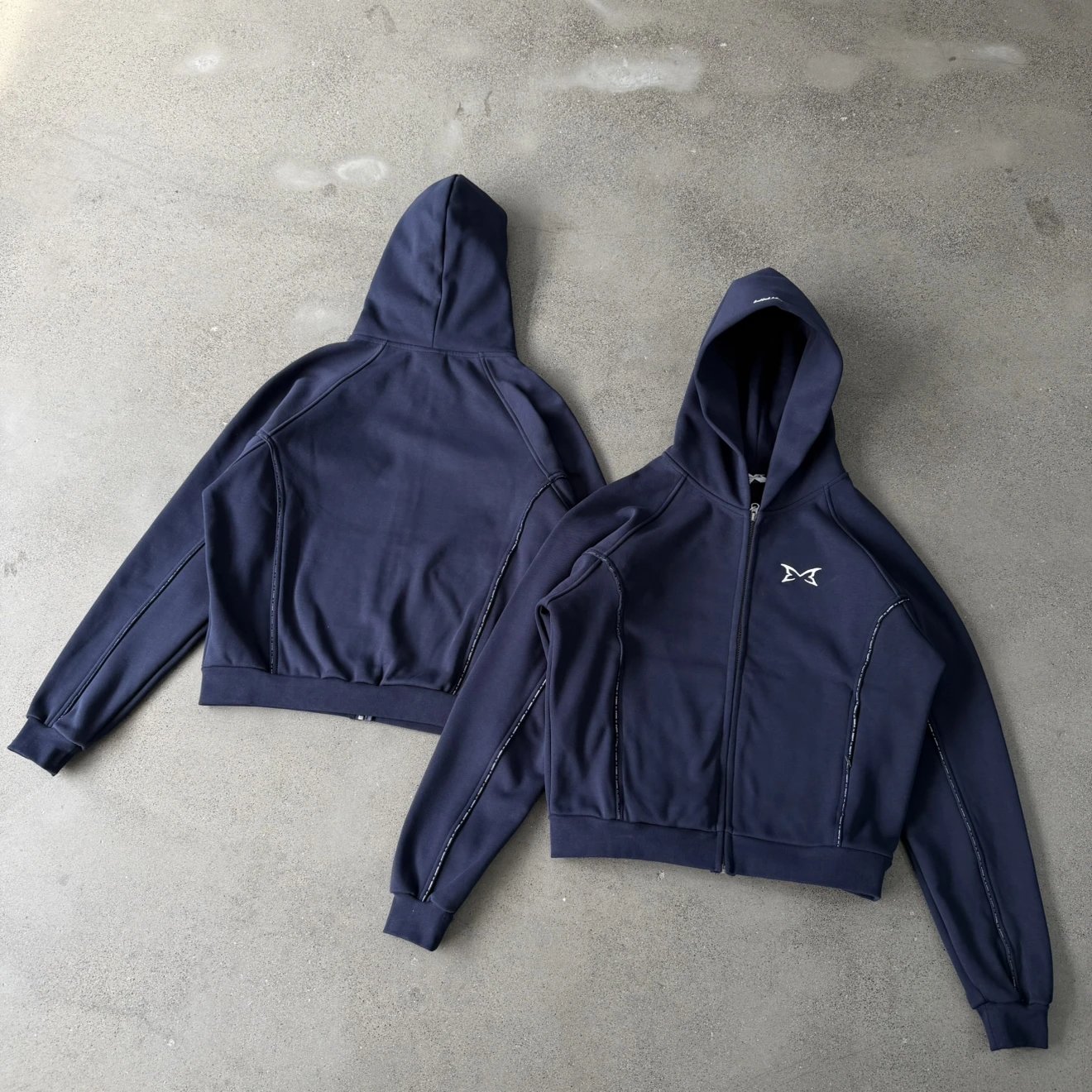 Mertra Navy Blue Reflective Hoodie