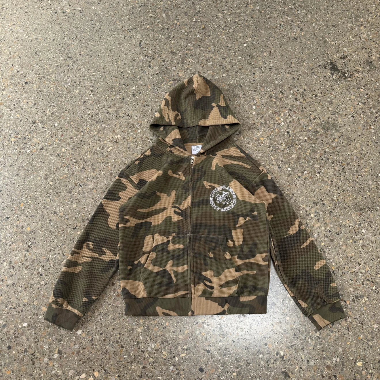 UP-Camo Waffle Crewneck Sweatshirt WD7799355105
