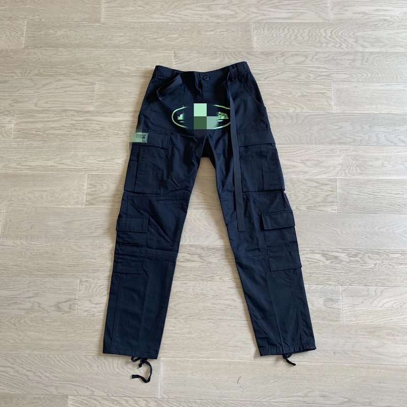 69¥ Corteiz Black Green Logo Cargo