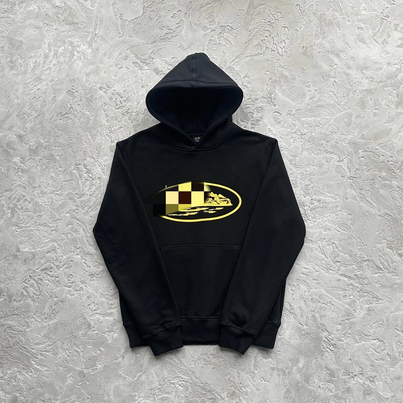 75¥ALCATRAZ HOODIE -Black and yellow