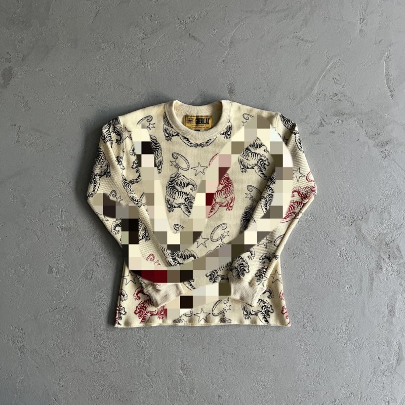 59¥ Twin Tigers Waffle Long Sleeve