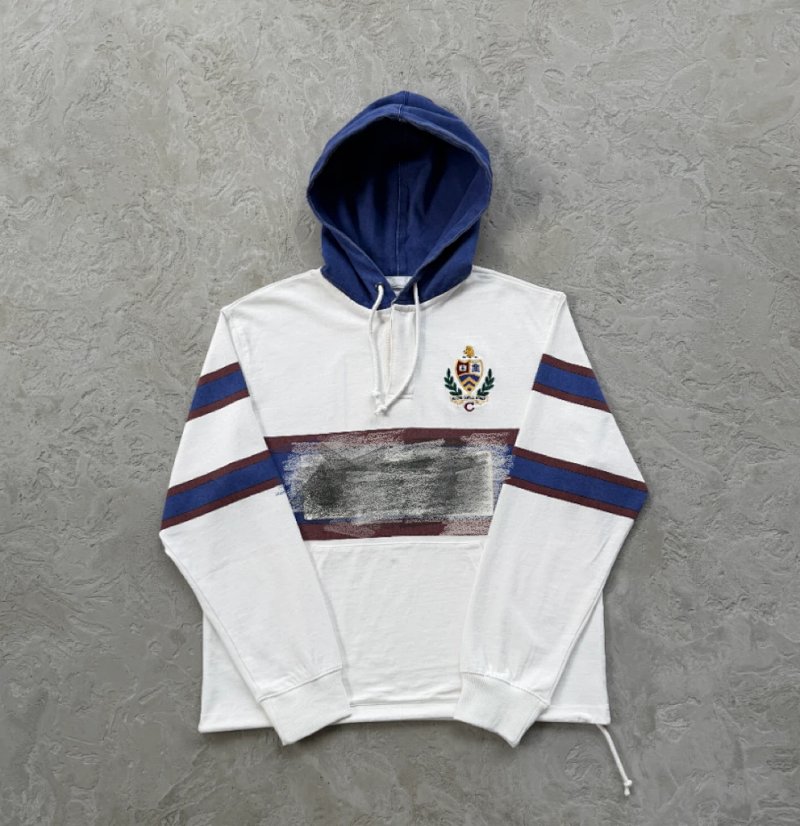 49¥WINGER HOODED RUGBY -OFF WHITE