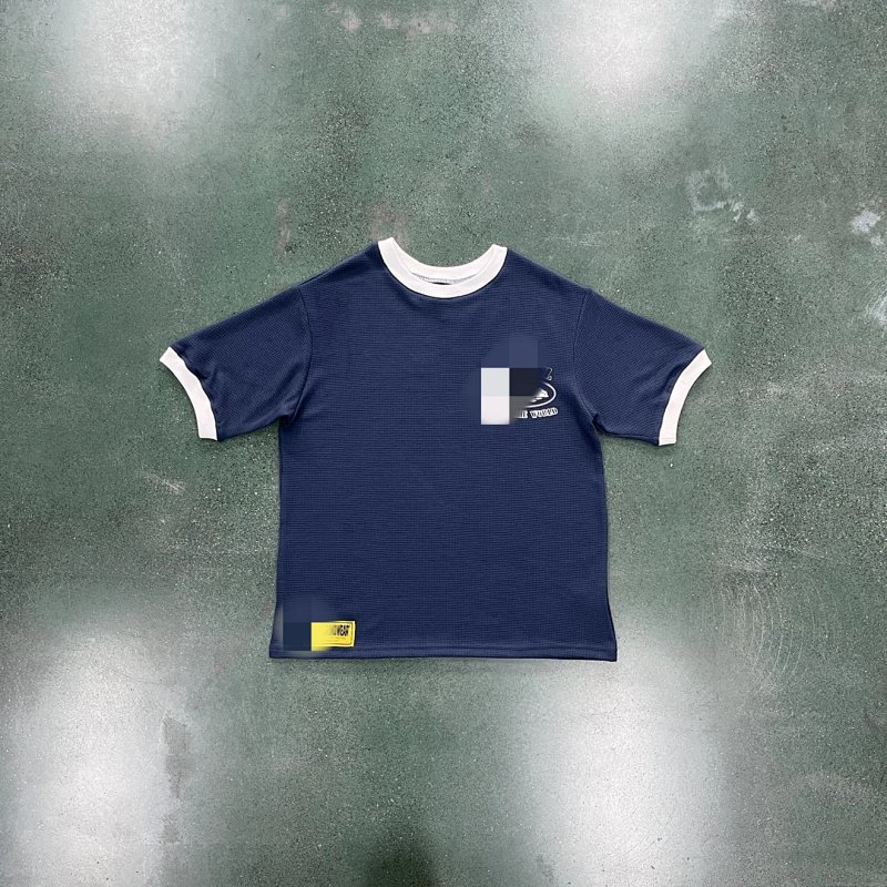 59¥ Waffle Tee-Dark Blue