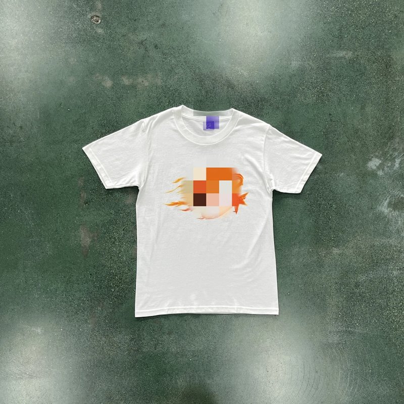 35¥ big c flame short sleeve
