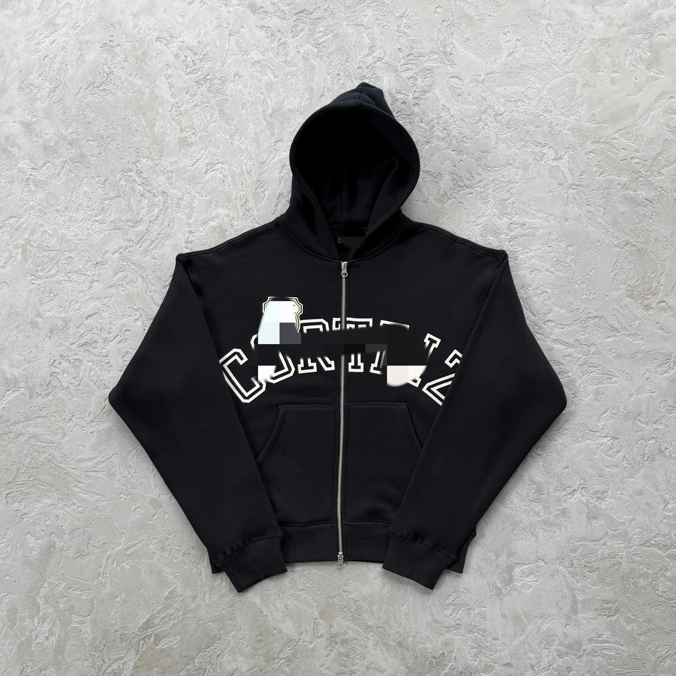 Evil Shield Arched Zipper cardigan Coat