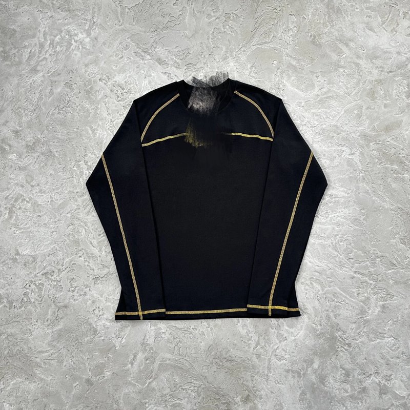 49¥ hmp panel heavyweweight le tee-Black and yellow