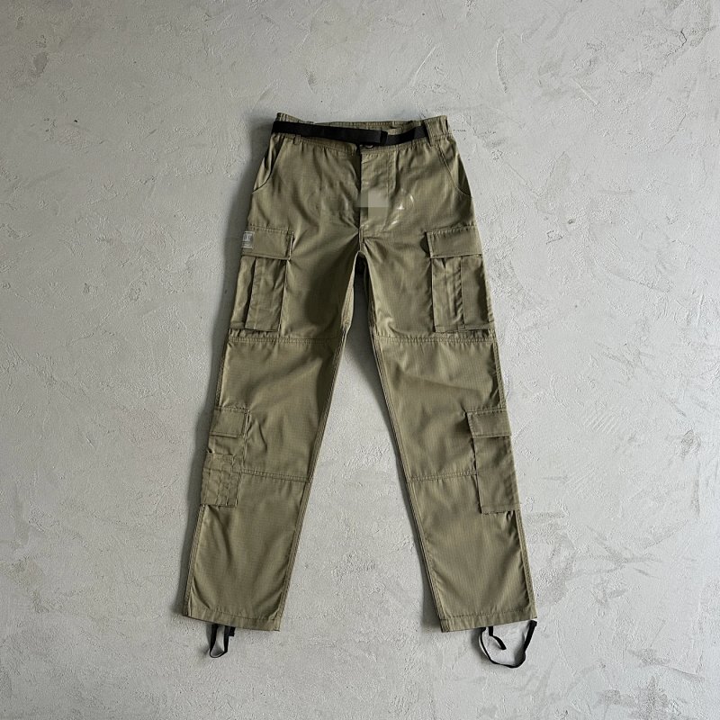 69¥ military green logo patch Cargos