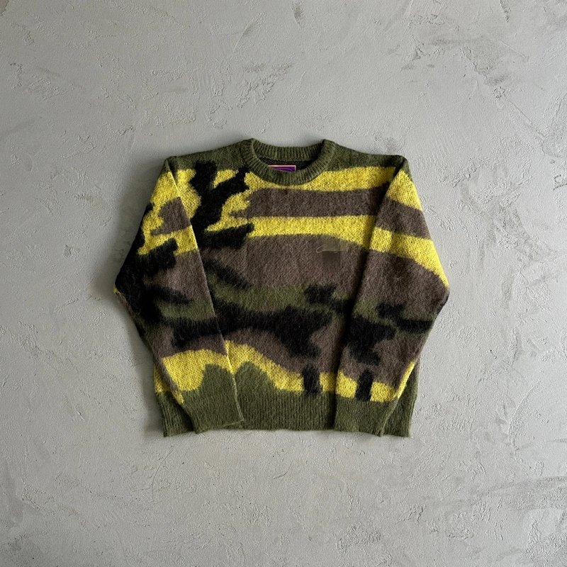 79¥ Mohair Camo Knitted Jumper