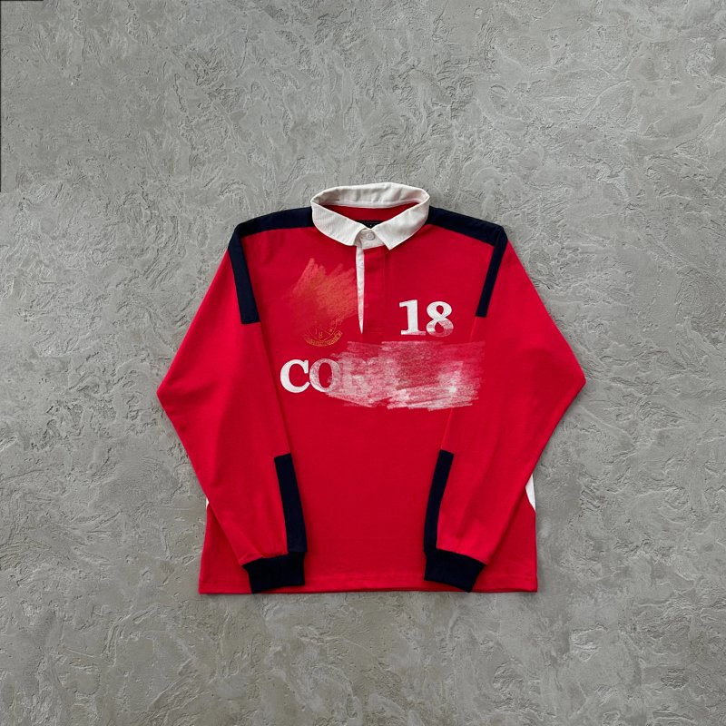 59¥PANELED RUGBY [RED]