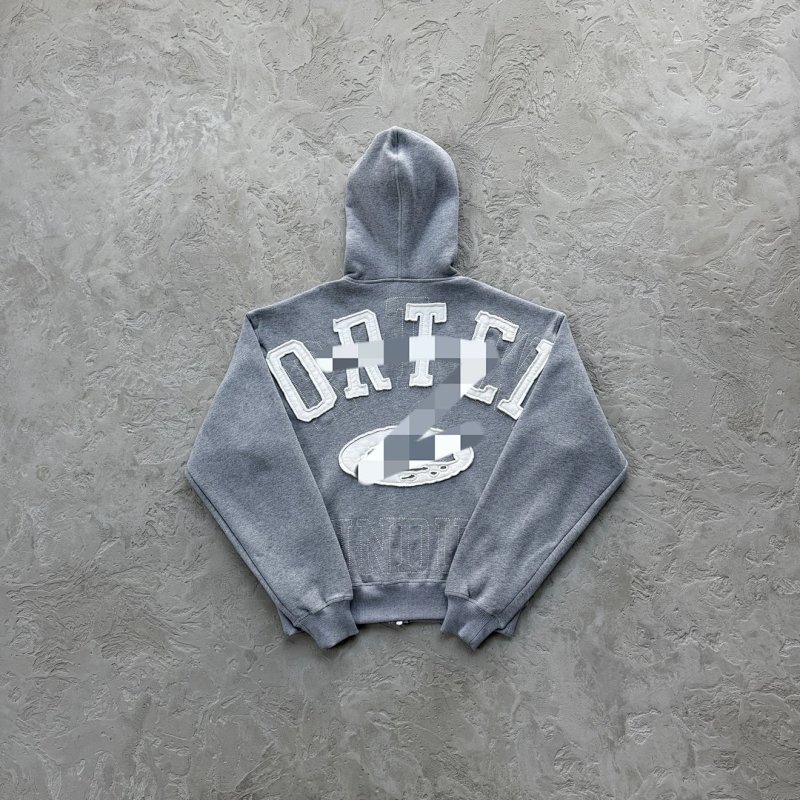 245¥Lundun Stitch Zip Hoodie -Heather Grey