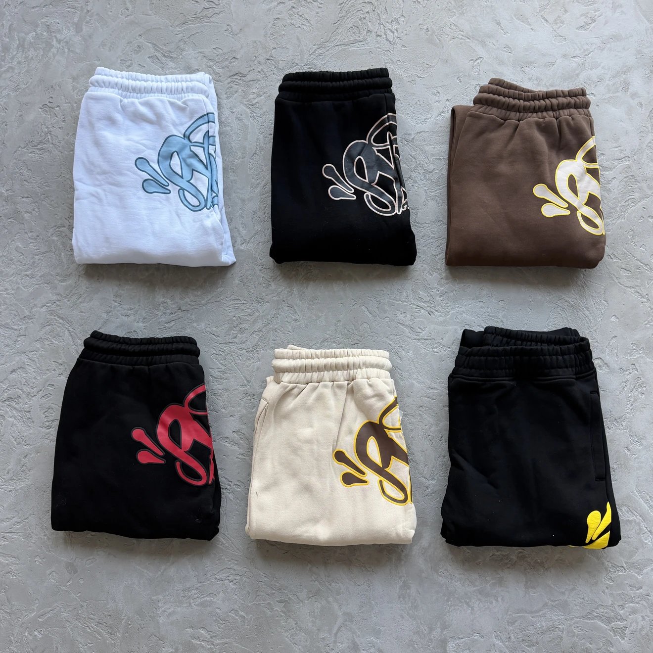 SY 2.0 hemp rope sweatpants+half body printed sweatpants