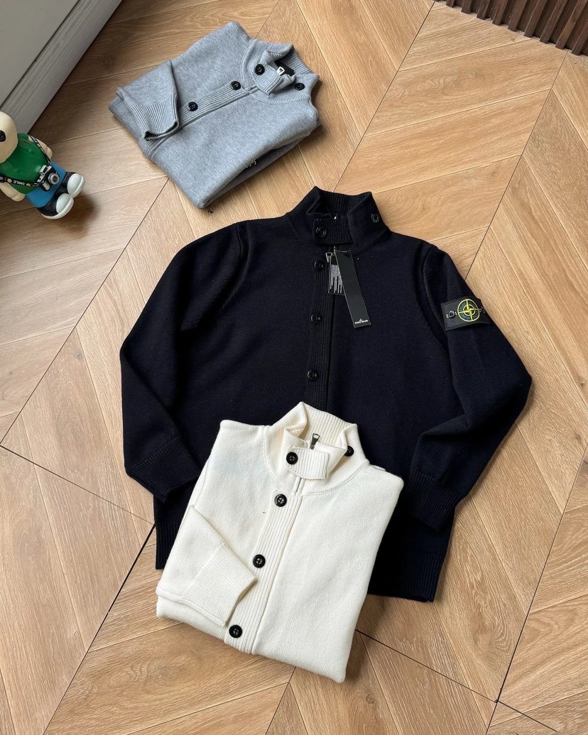 🖤Stone Island石头岛半开扣立领针织毛衣｜三色上新✨