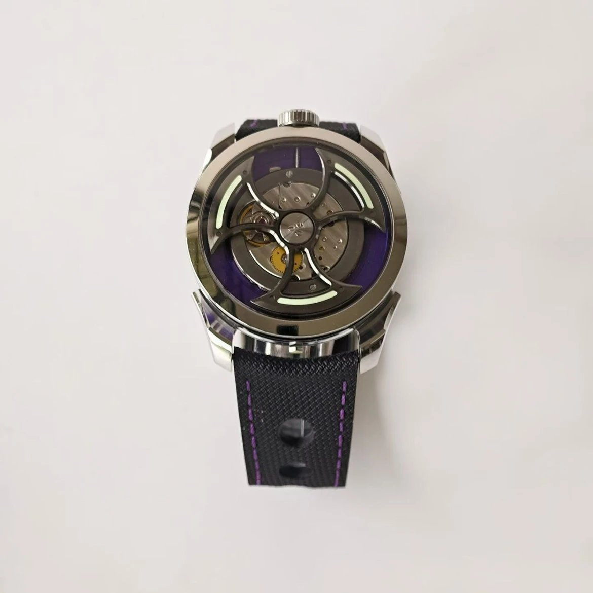 K1 Factory MB&F MAD1S Purple/Blue Limited Edition - Phenomenon level Mechanical with Lateral Reading Time and Large Pendulum "Rampage Rotation"