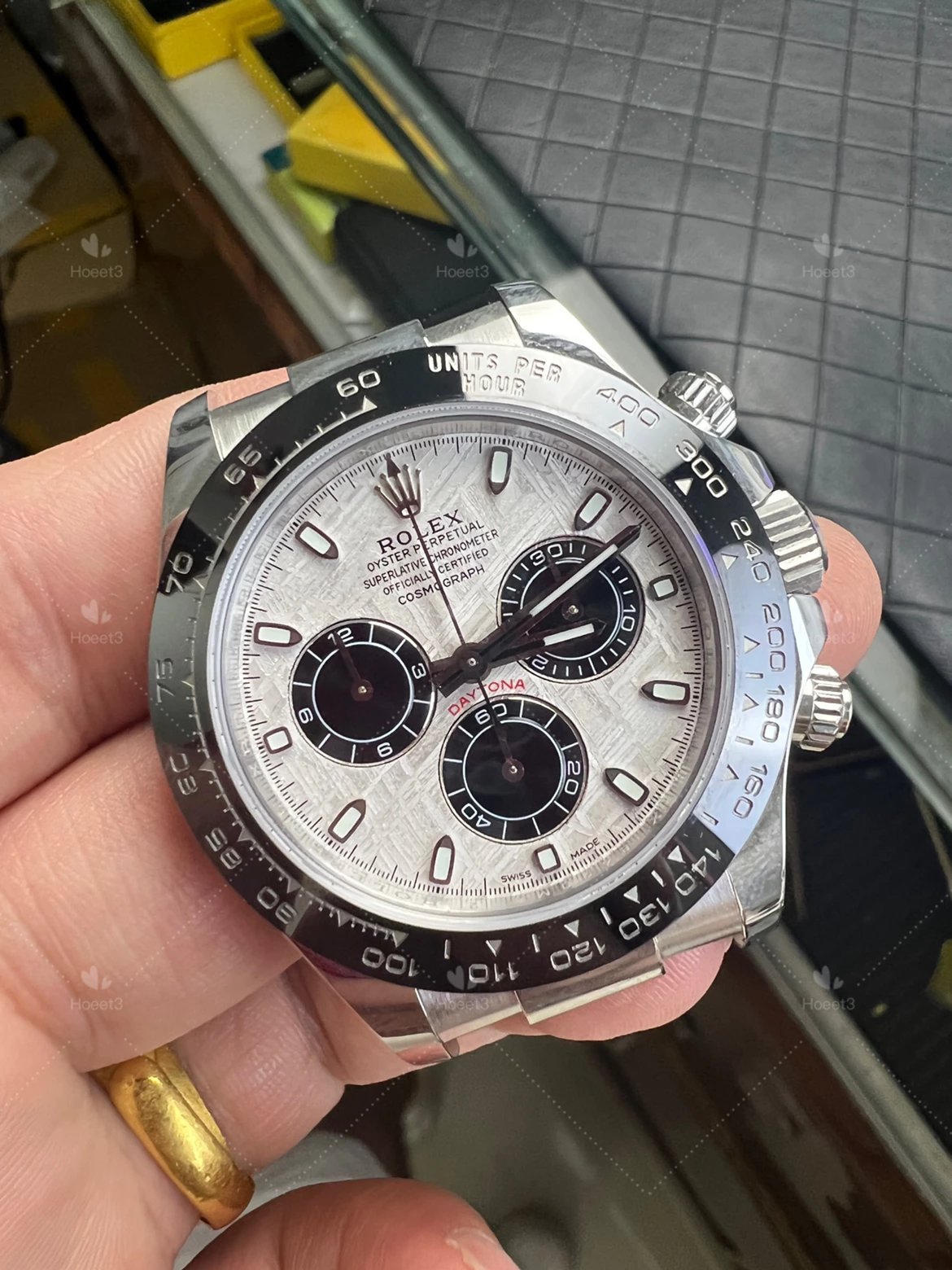 APS Factory White Gold Daytona 4130 Movement with Custom Meteorite Dial (Contact Xiaotian for Pricing)
