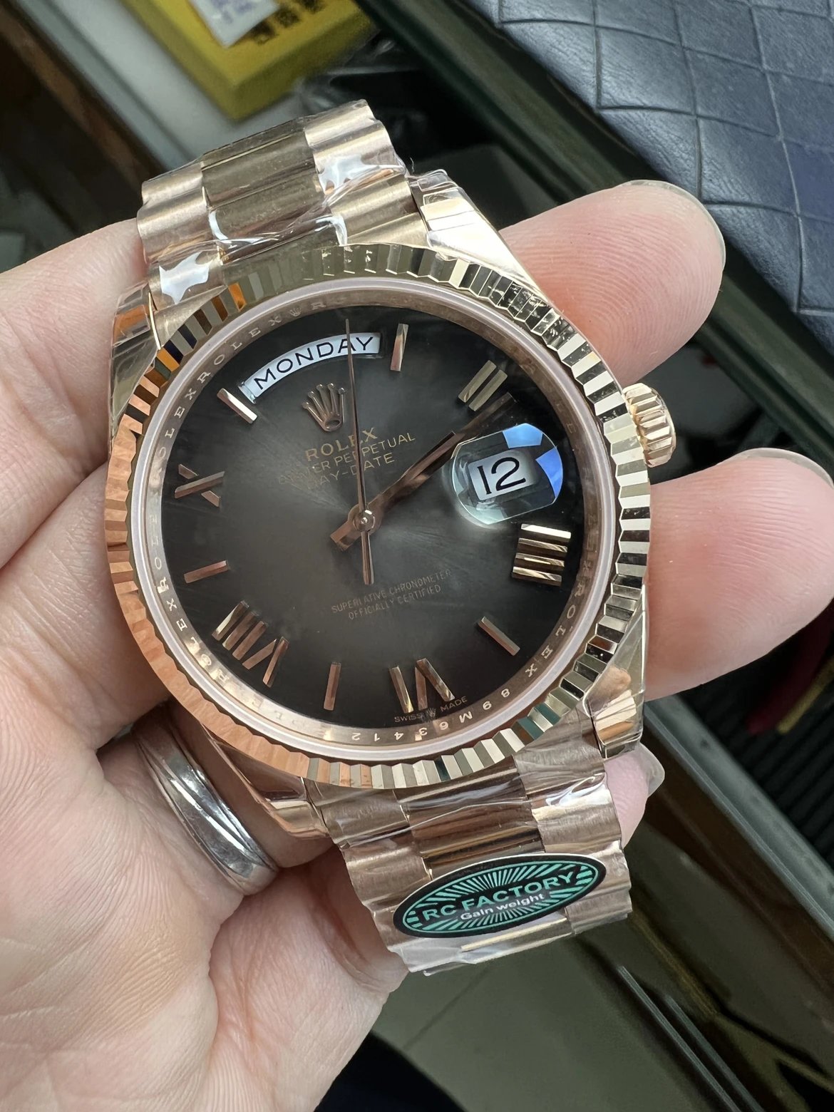 RC Factory Day-Date Heavy Weight Case DD Gradient Grey 3255 Movement Approx 209g (Contact Xiaotian for Pricing)