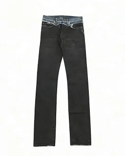 thumbnail for Dagger Independent AW06 Cummerbund Jeans Patchwork Slim-Fit Jeans