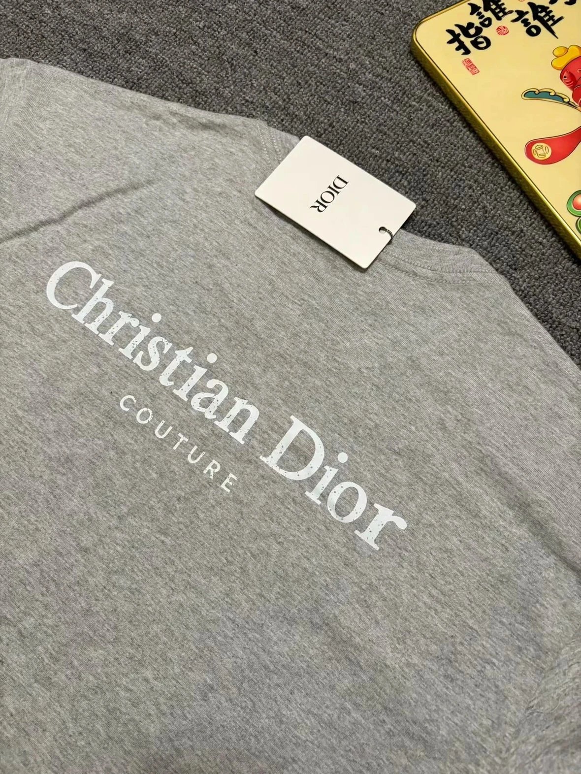[现货秒发]迪奥DIOR做旧字母纯色短袖 广州最强版本 280g纯棉面料