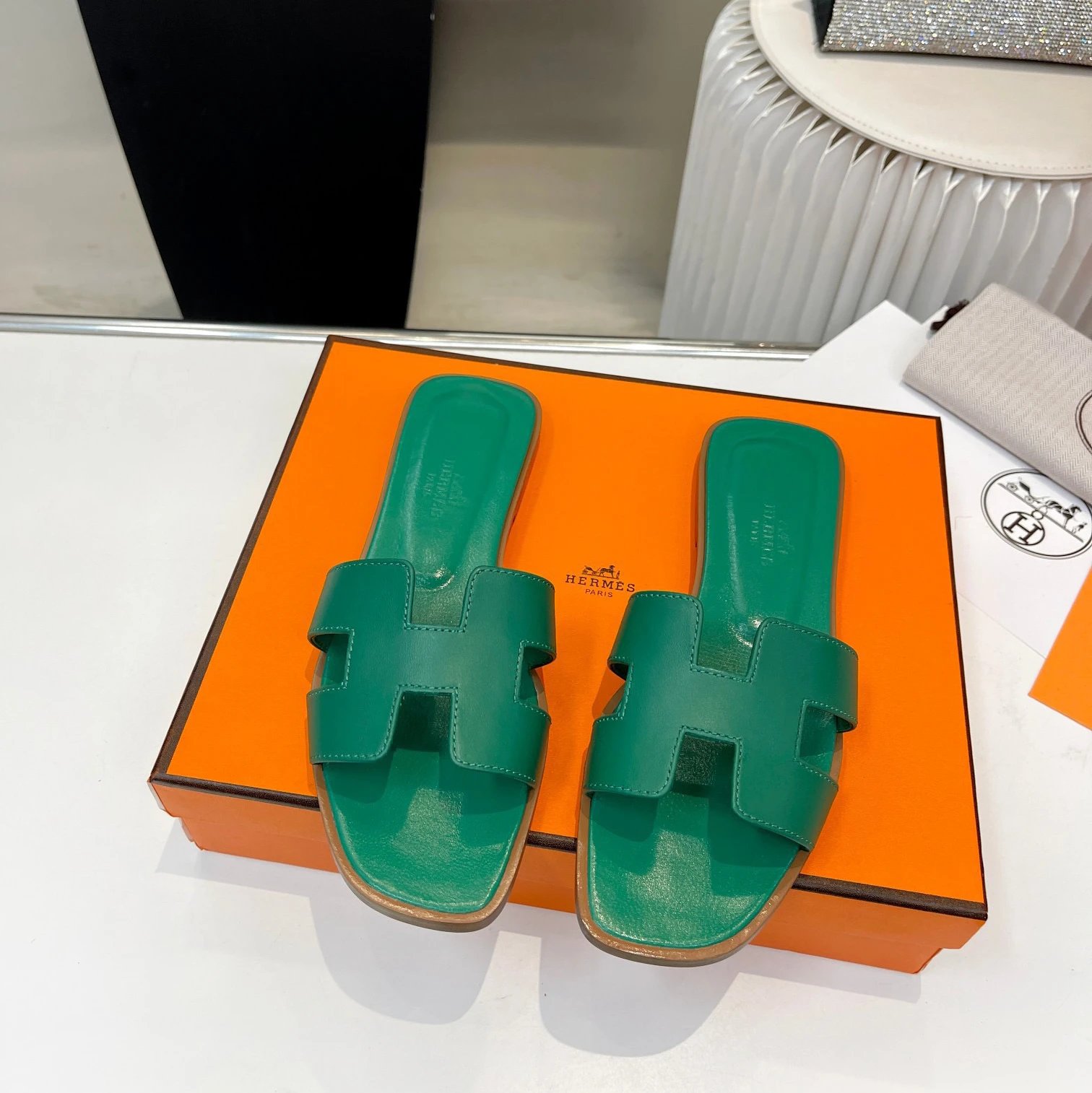 Hermès Slippers Oran H Slide Sandals — 24