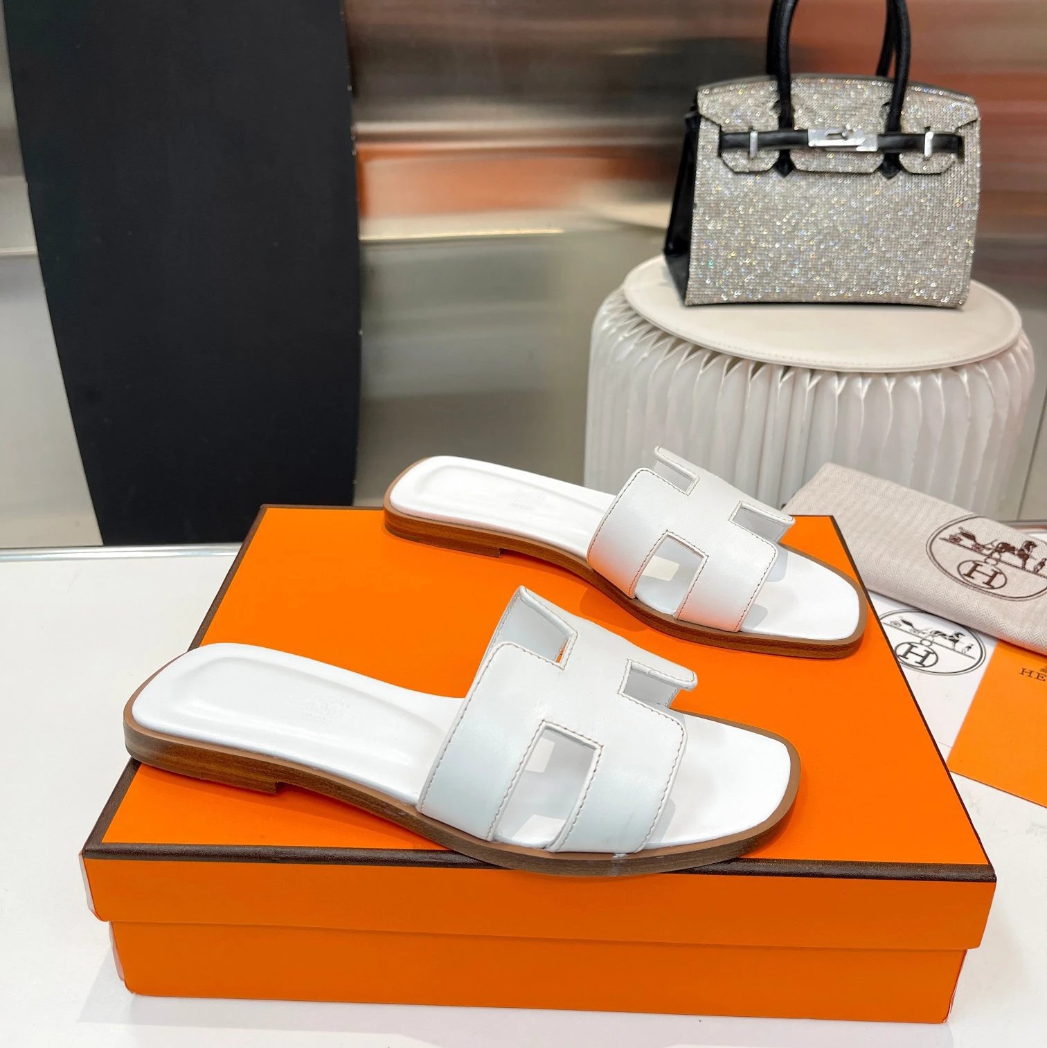 Hermès Slippers Oran H Slide Sandals — 12