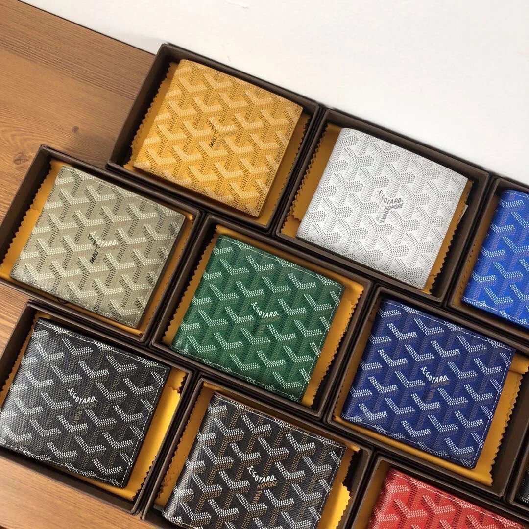 Goyard Saint Louis PM Black Chevron Print Short Wallet - 2