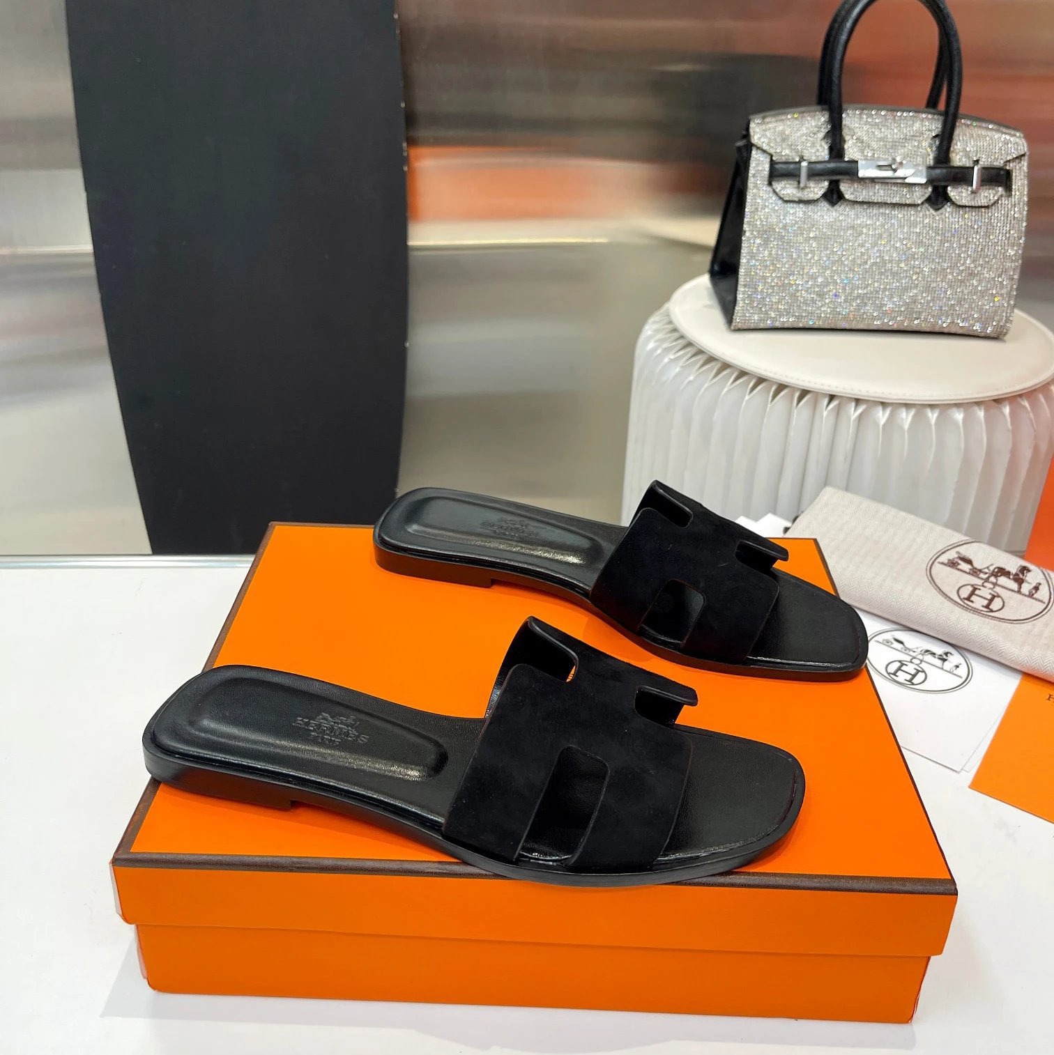 Hermès Slippers Oran H Slide Sandals — 4
