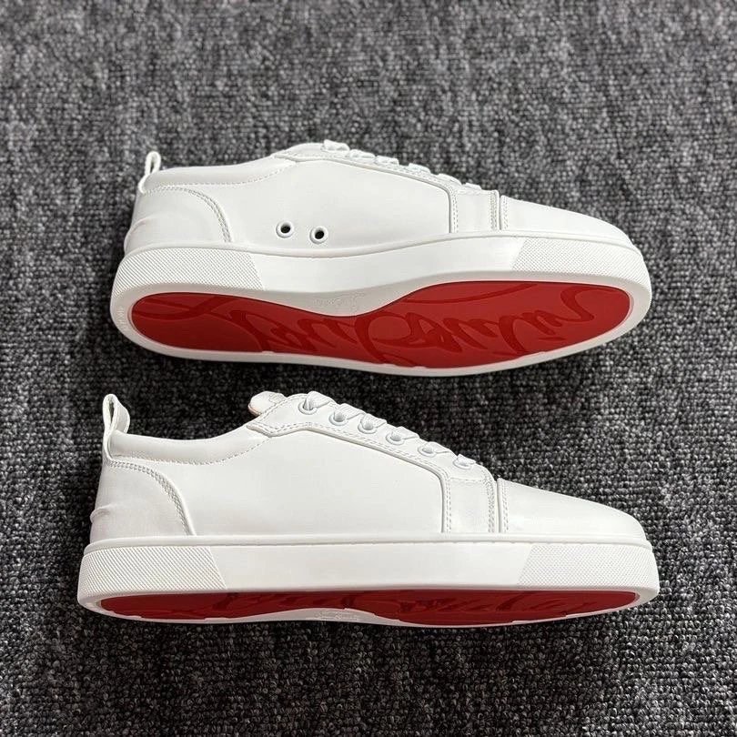 Red-Soled Fashion Casual Studded Lace-Up Shoes