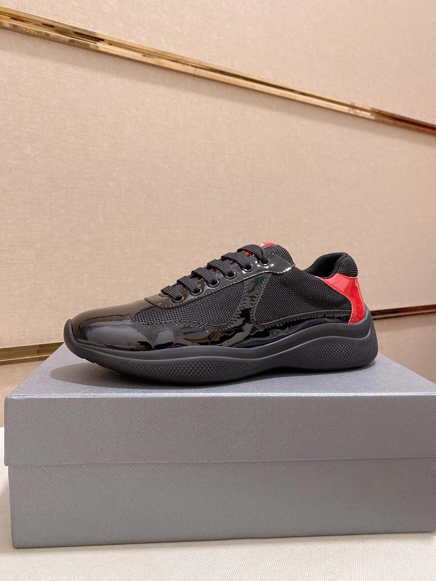 Prada Linea Rossa Sporty Sneakers White Black Red - 13
