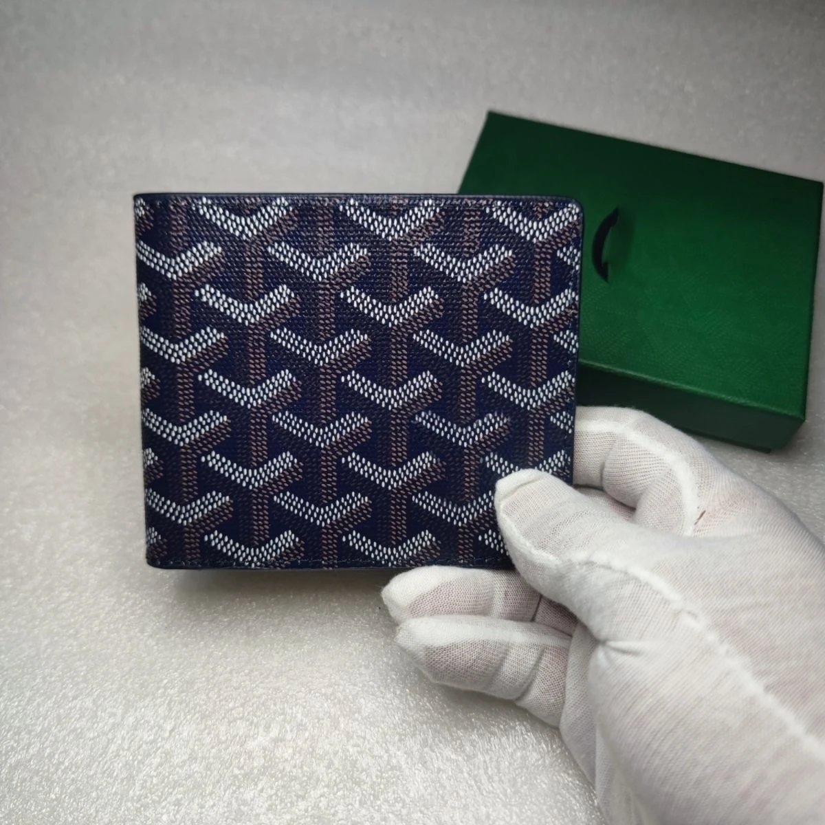 Goyard Wallets & Card Holders Bifold chevron monogram wallet — Sapphire blue