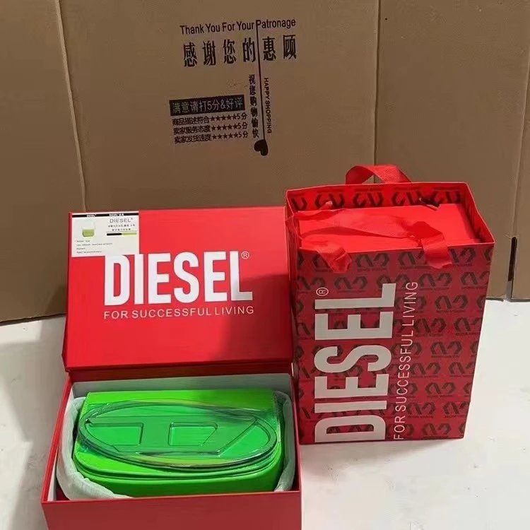 Diesel D-Logo Glitter Silver Clutch - 6