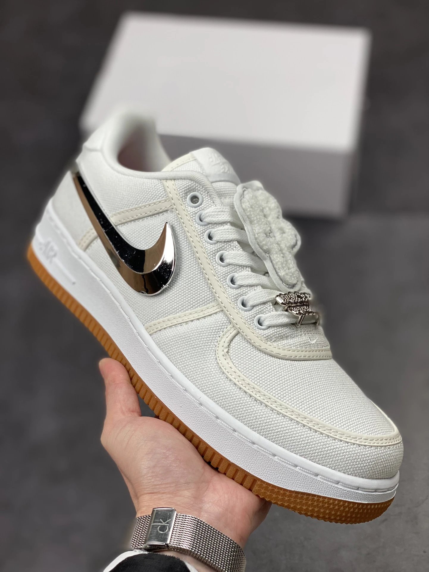 Nike Air Force 1 White Canvas Casual Sneakers