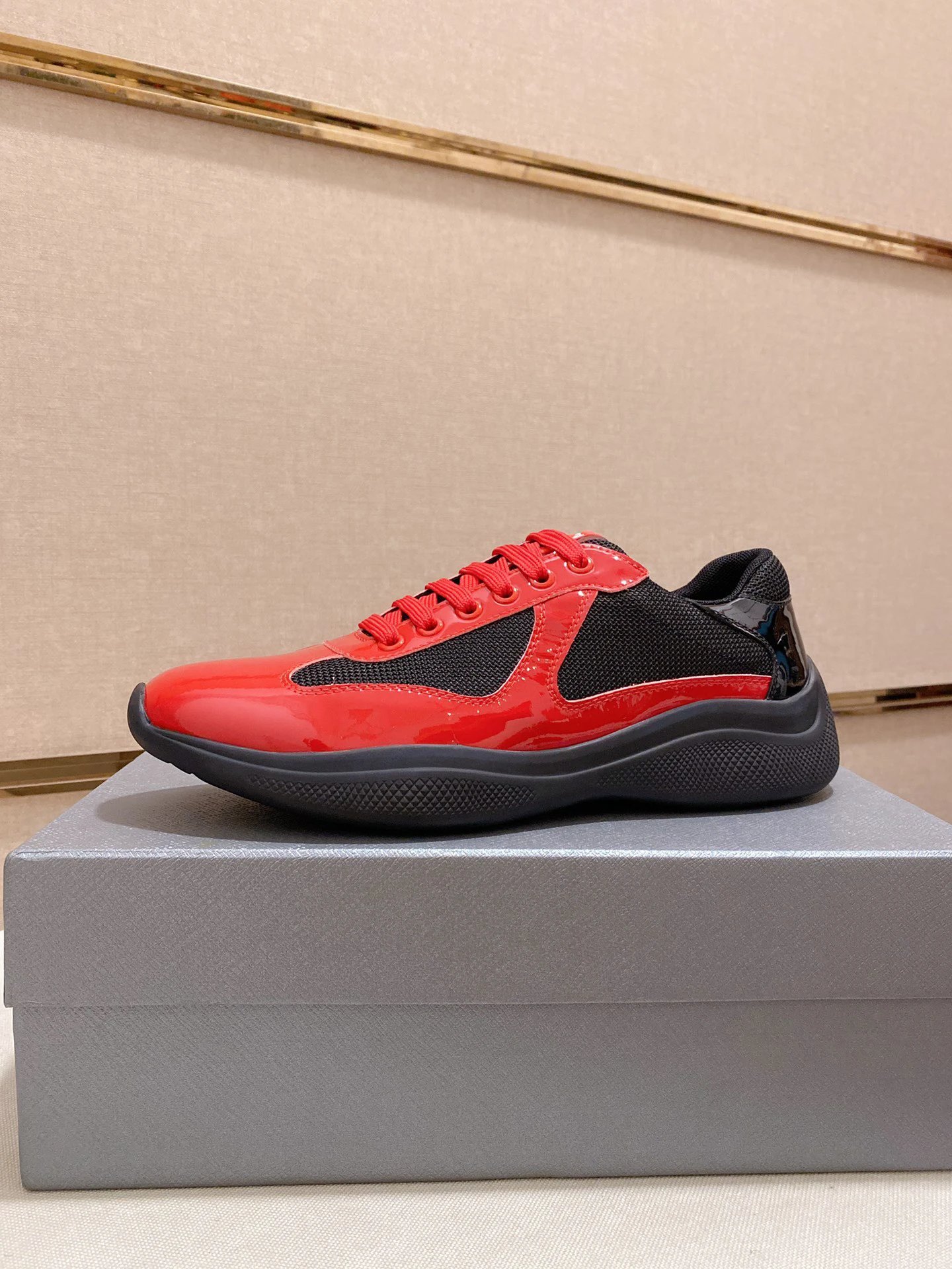 Prada Linea Rossa Sporty Sneakers White Black Red - 12