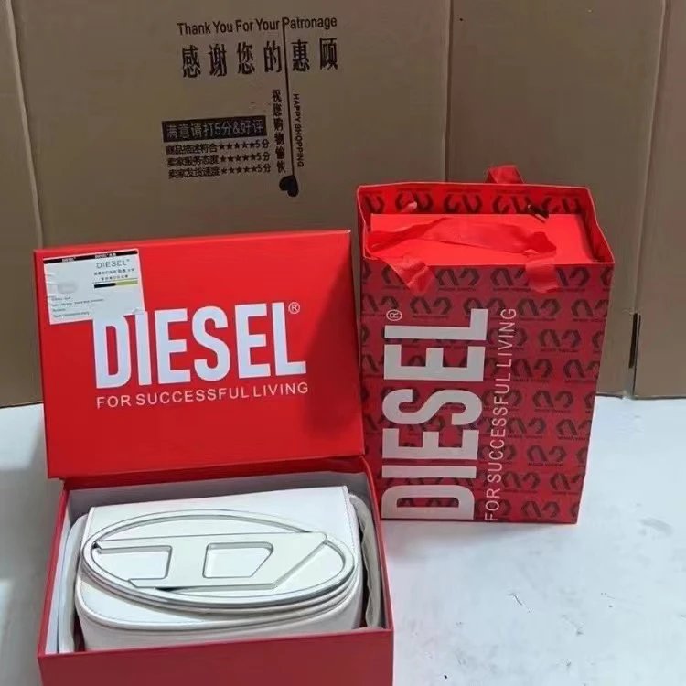 Diesel D-Logo Glitter Silver Clutch - 4