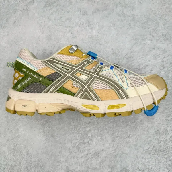 Asics Gel-Kayano 5 Beige Yellow Black Running Shoes - 7