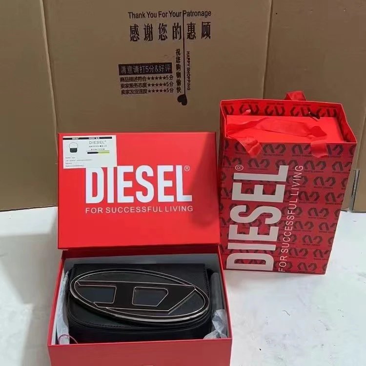 Diesel D-Logo Glitter Silver Clutch - 3