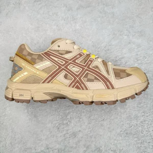 Asics Gel-Kayano 5 Beige Yellow Black Running Shoes - 8