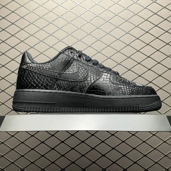 Nike Air Force 1 Low 'Snake Skin' Black Sneakers - 5