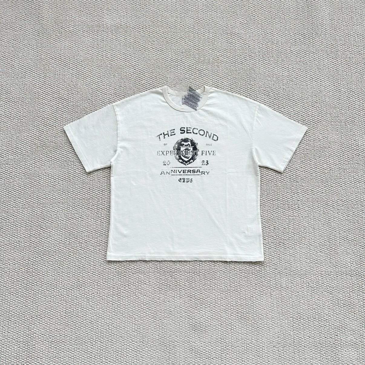 Y-Exp second off white short sleeved tee