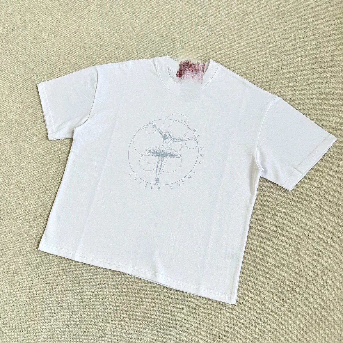 L-MT白色芭蕾舞短袖Tee