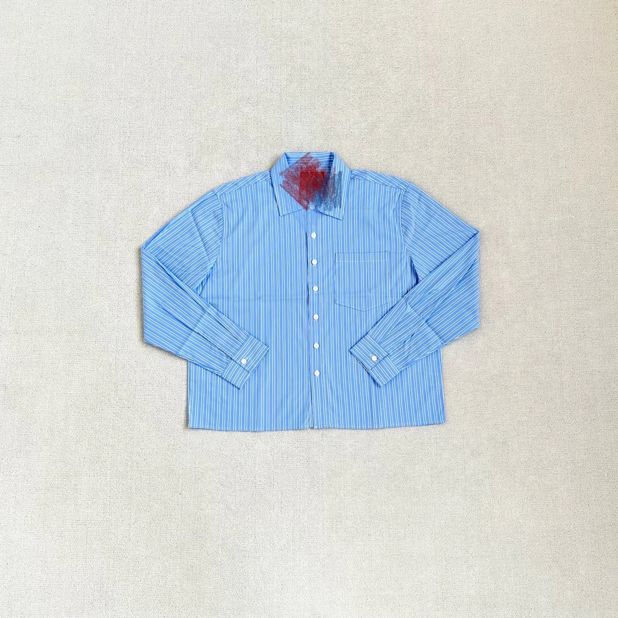 L-MT Dating Blue Strip Long Sleeve Shirt