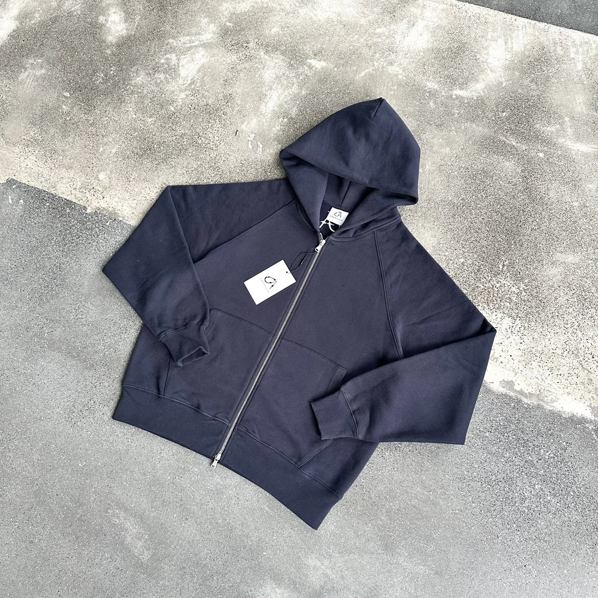 Y-GA Deep Sea Blue Zip-Up Shirt