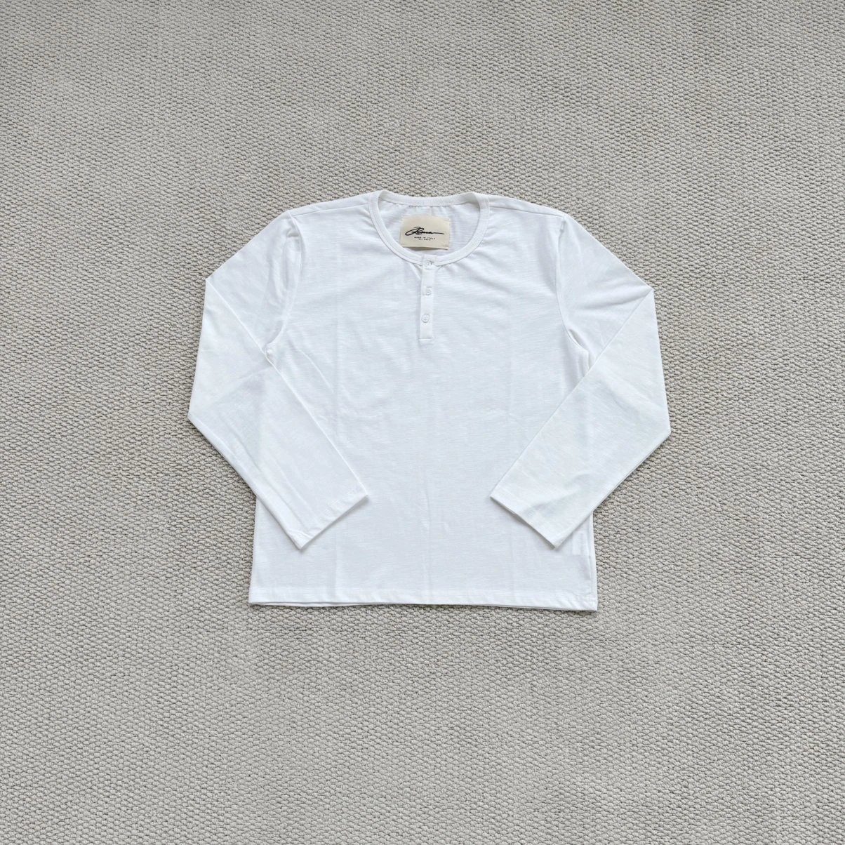 H-RV white buckle long sleeved T