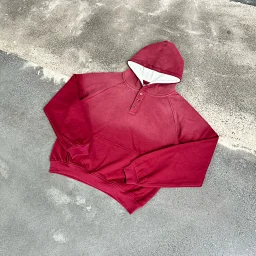 thumbnail for L-Exp red gradient washable hoodie