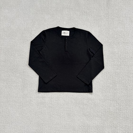 H-RV Black Button-Up Long Sleeve Tee