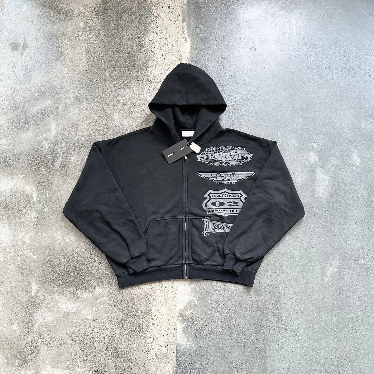 F-Dep Racer Hooded Zip-Up Sweatshirt