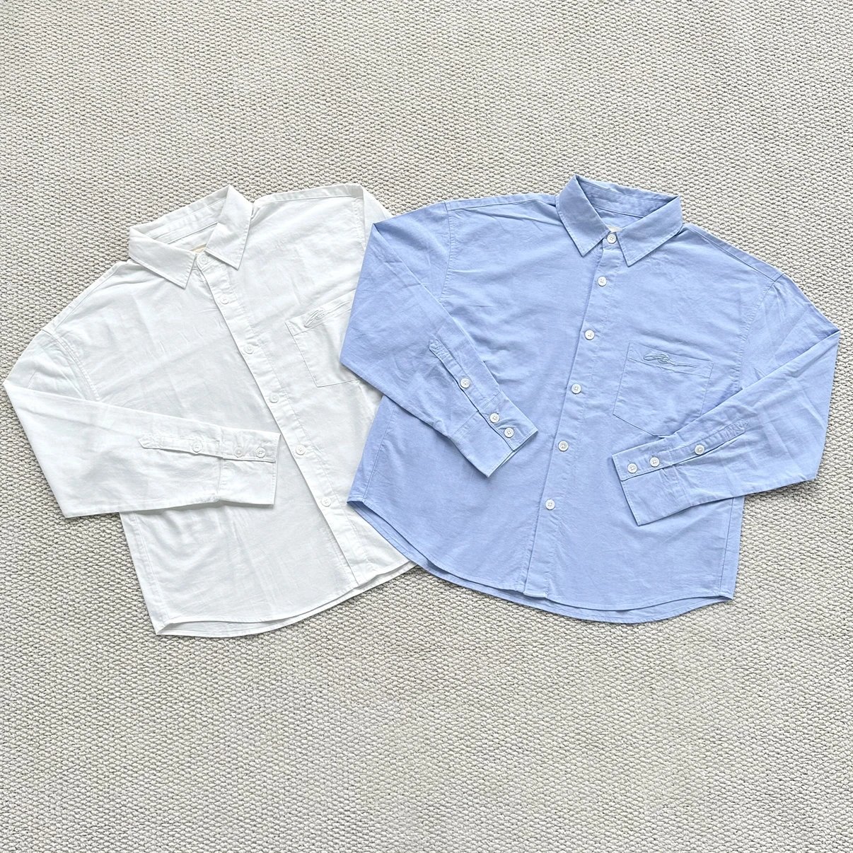 Y-RV solid color signature shirt