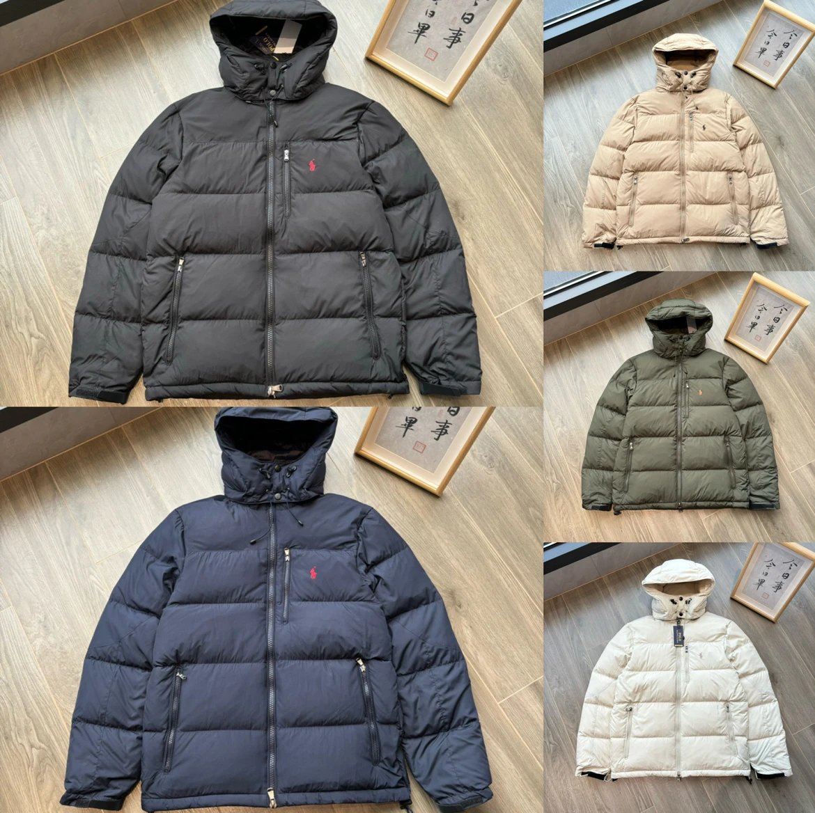 Hooded down jacket