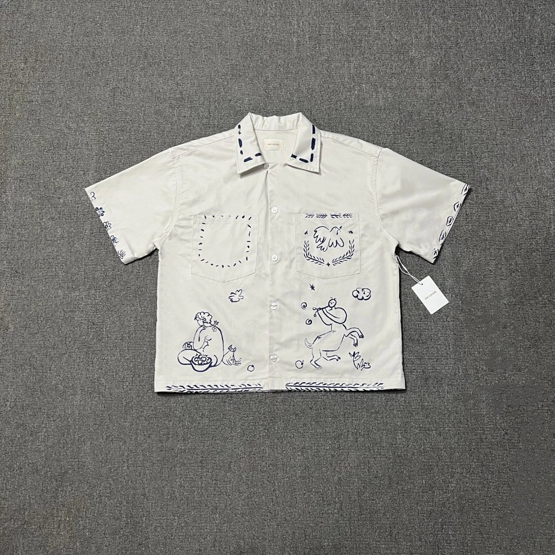 A802 # ALD Lesvos Cropped Camp Shirt