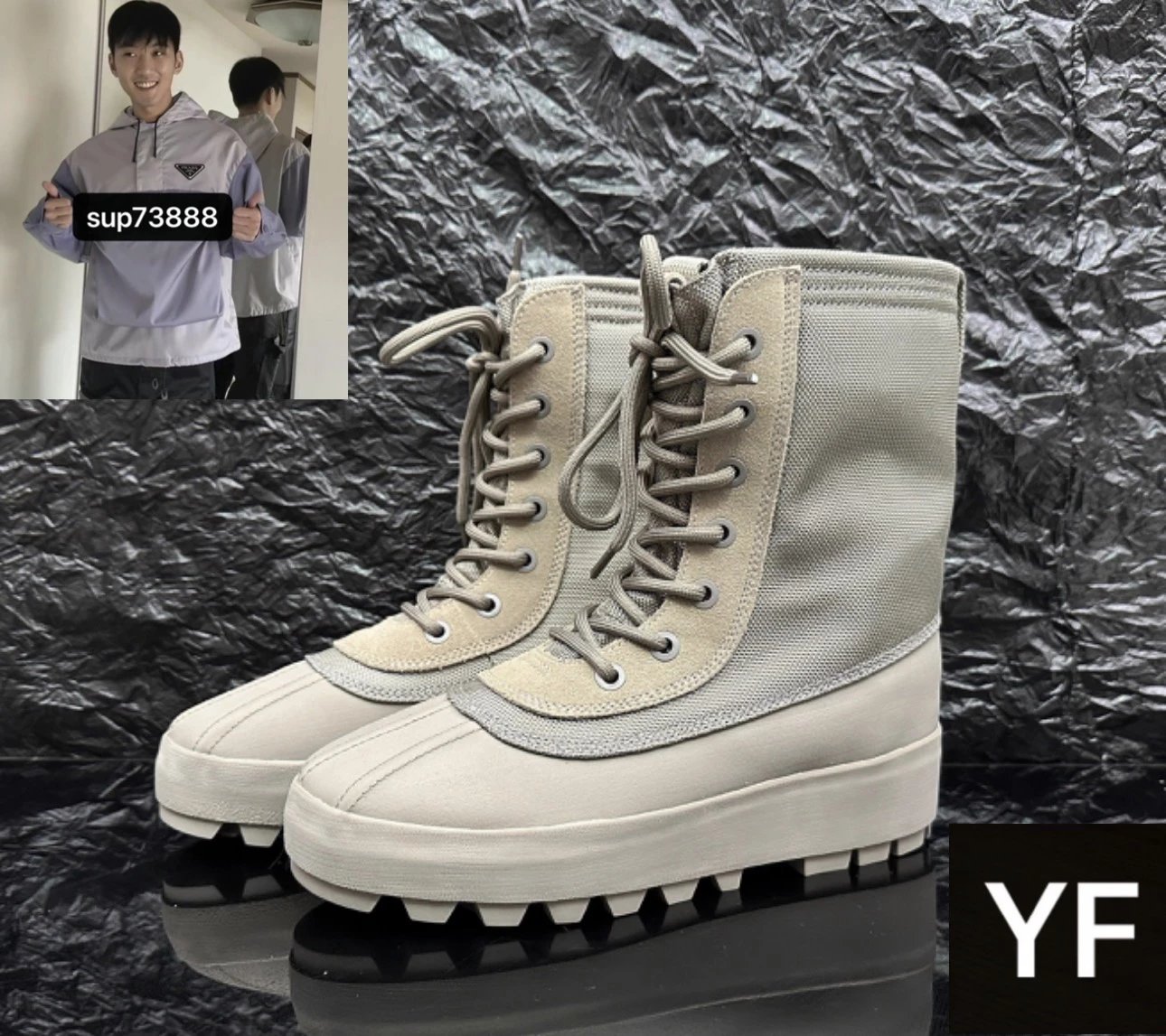 YEEZY 950 Pirate Black Moonlight Grey Snow Boots Yeezy boots Coconut Duck boots 950m White Black Warrior Kanye Same Style Yeezy High Top Dad Shoes Size Remarks 39-45 pieces Change color Non Refund