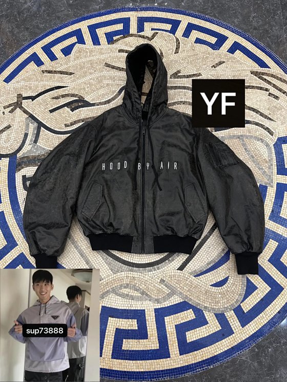 HBA Leather Jacket Hood by Air HBA Cracked Leather Jacket