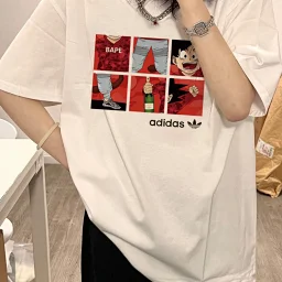 thumbnail for Wukong short-sleeved T-shirt, Dragon Ball co-branded series, printed couple short-sleeved trendy brand, loose cotton couple, summer ins, super hot hip-hop top